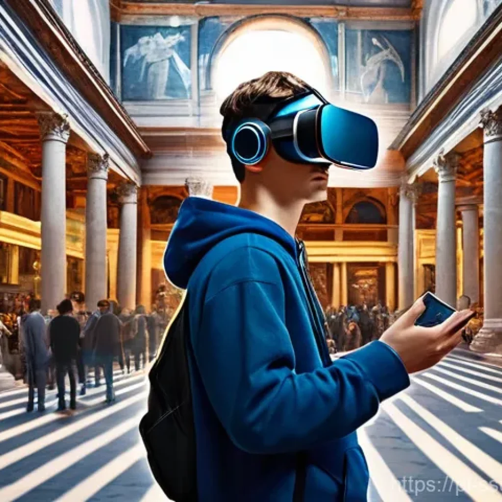몰입형 학습의 성공을 위한 체크리스트 - **Prompt 1: Virtual Reality Exploration of Ancient Rome**
    "A bright, dynamic image of a male stu...
