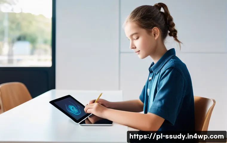AI를 활용한 몰입형 학습 환경 개선 - **Personalized AI Learning:**
"A bright, engaged teenage student, dressed in casual, modern atti...